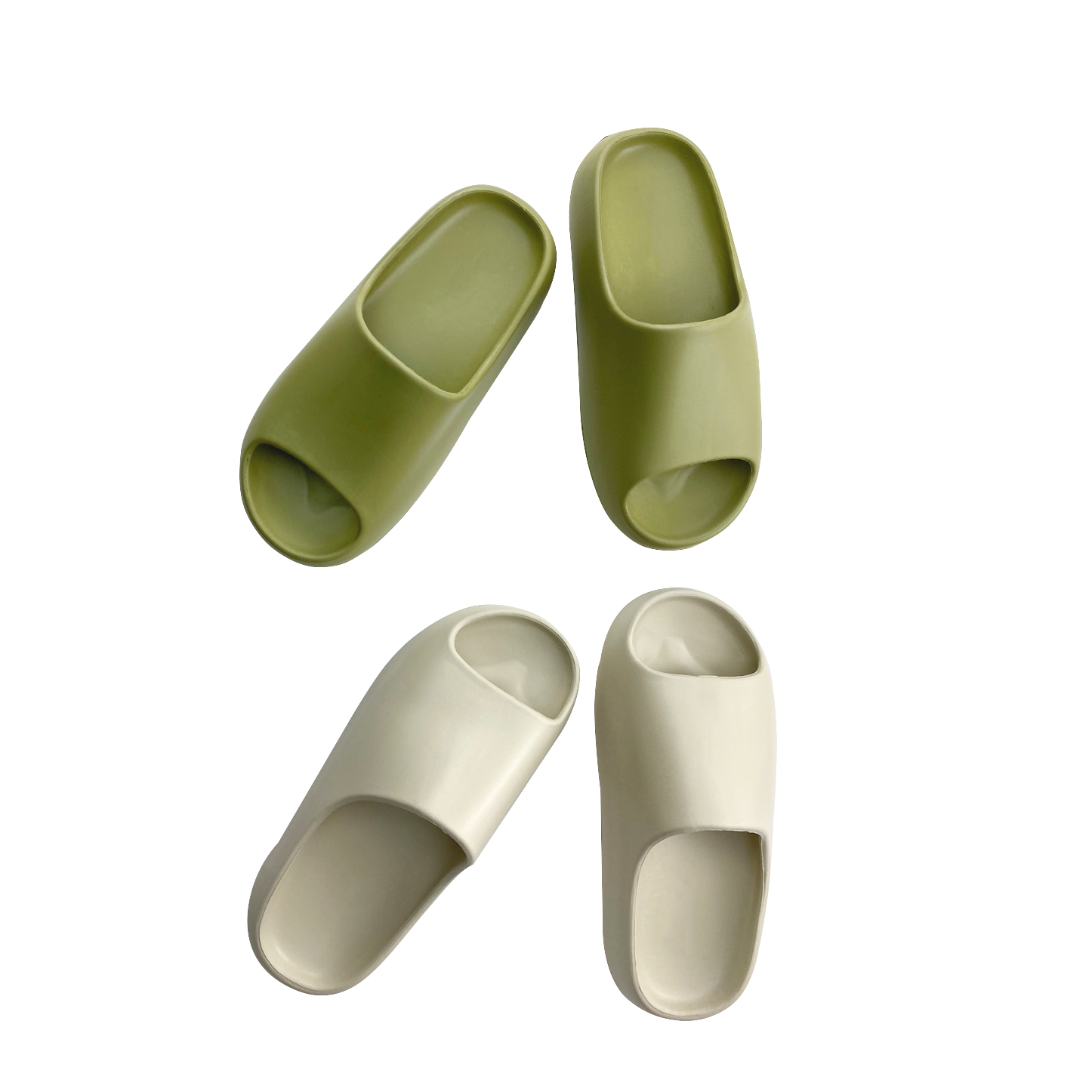

EVA for men woman Comfortable Sandals Glow Green Soot Onyx Black Bone Resin Desert Sand Pure foam slides mens slide, Box