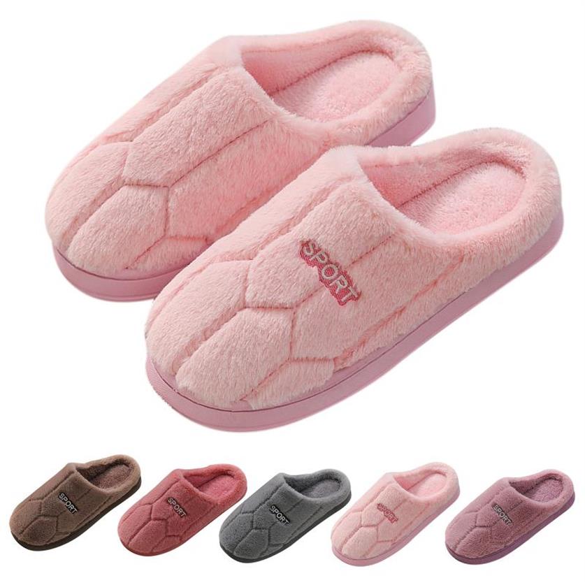 

Slippers Couples Women Winter Warm Home Shoes Plush Non-slip Floor House Soft Indoor For Man Slides198q, Pp