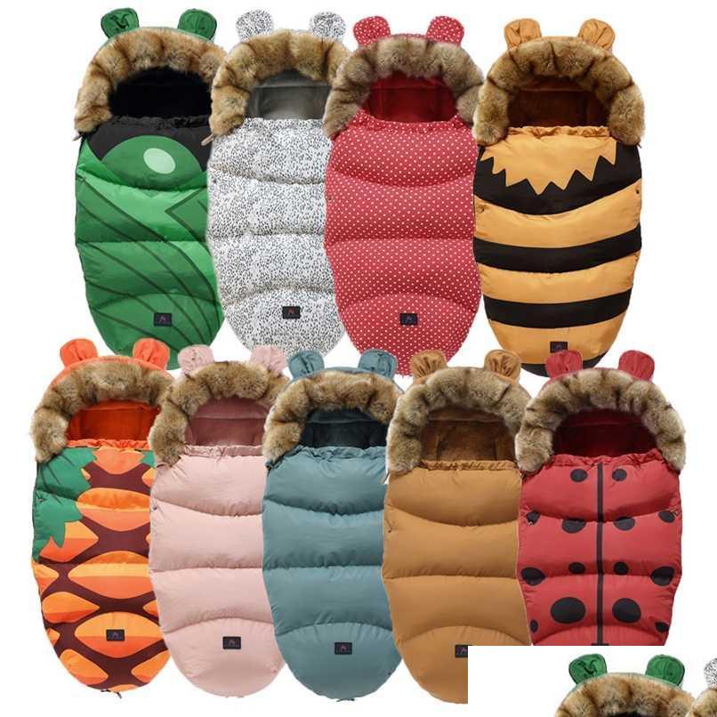

Sleeping Bags 0-24M Baby Slee Bag Stroller Winter Windproof Thick Sleep Sacks For Infant Wheelchair Envelopes Borns 211025 Drop Deli Dhicx
