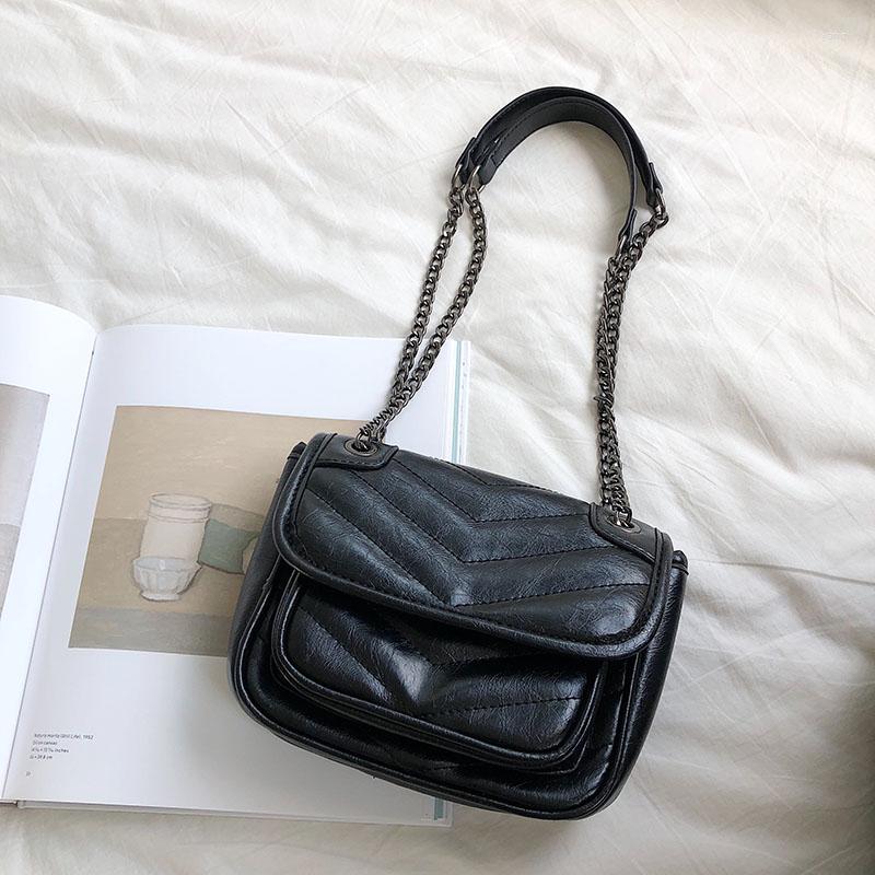 

Evening Bags AIMIYOUNG Women Shoulder Leather Crossbody For Messenger Bag Fashion Female Handbag Bolsa Feminina Bolsos Mujer, Black