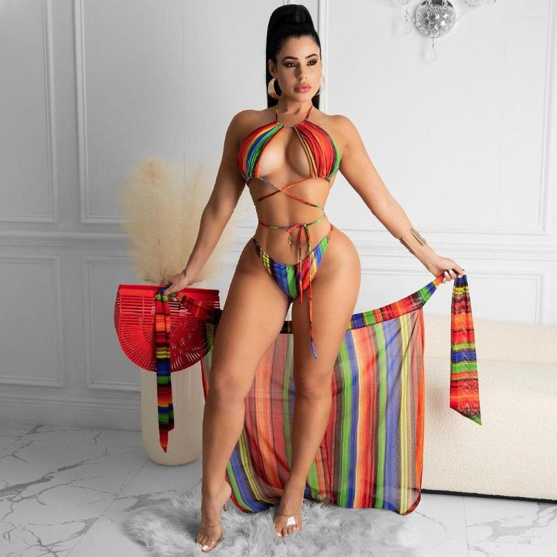 

Women' Tracksuits Felyn 2022 Quality 3 Pcs Shorts Women Set Summer Striped Tshirt And Pants Skirt Suspenders Sexy Bean Style, Mixed color