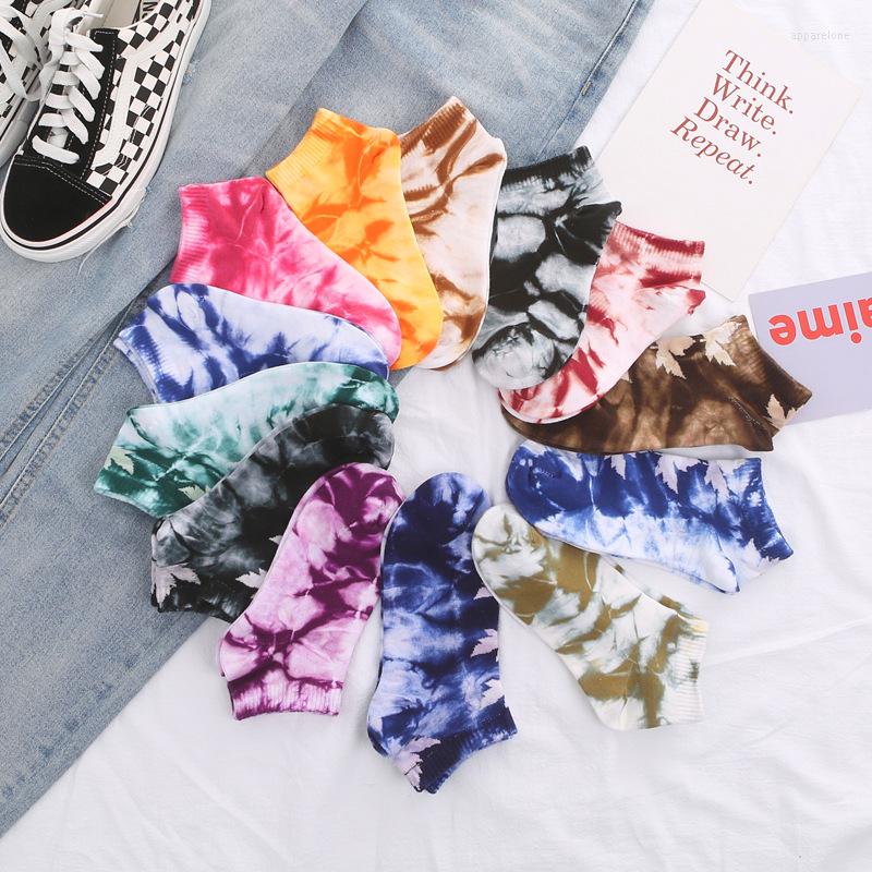 

Men's Socks High Quality Tie-dyed Short Fashion Men Skateboard Hip Hop Meias Calcetines Mens