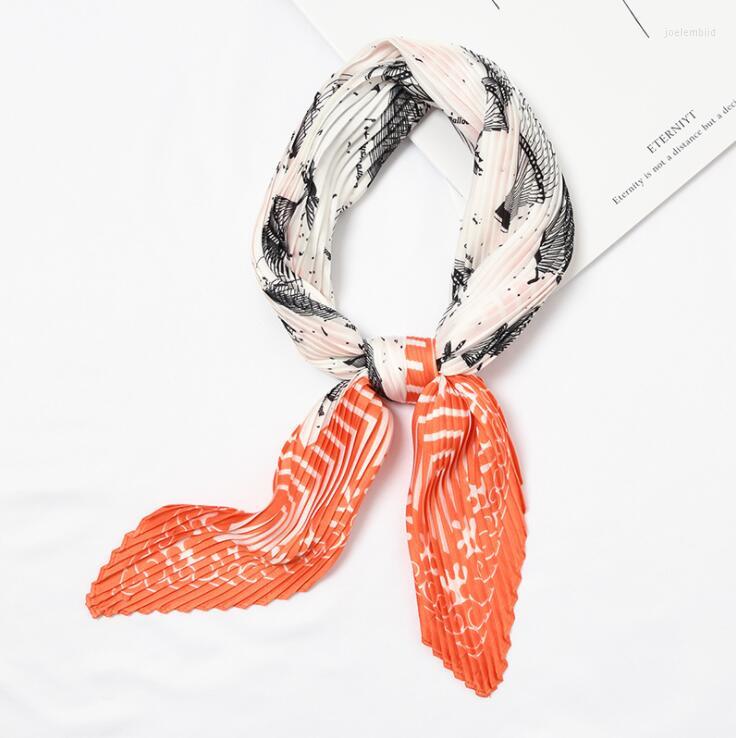 

Scarves Yishine 7colors Wrinkle Neck Scarf Women Air Balloon Print Fashion Crepe Kerchief Headband Crumple Handlebag Wra