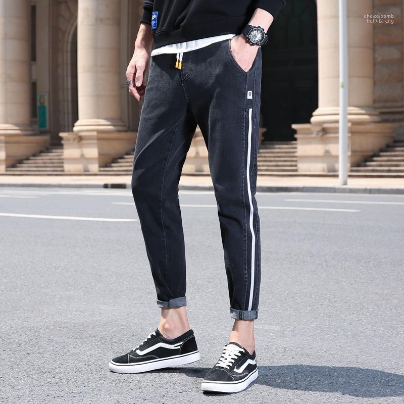 

Men's Jeans Men's HCXY Brand 2022 Autumn Classic Mens Ankle-length Denim Pants For Men Stretch Loose Style Trousers Male, Black grey