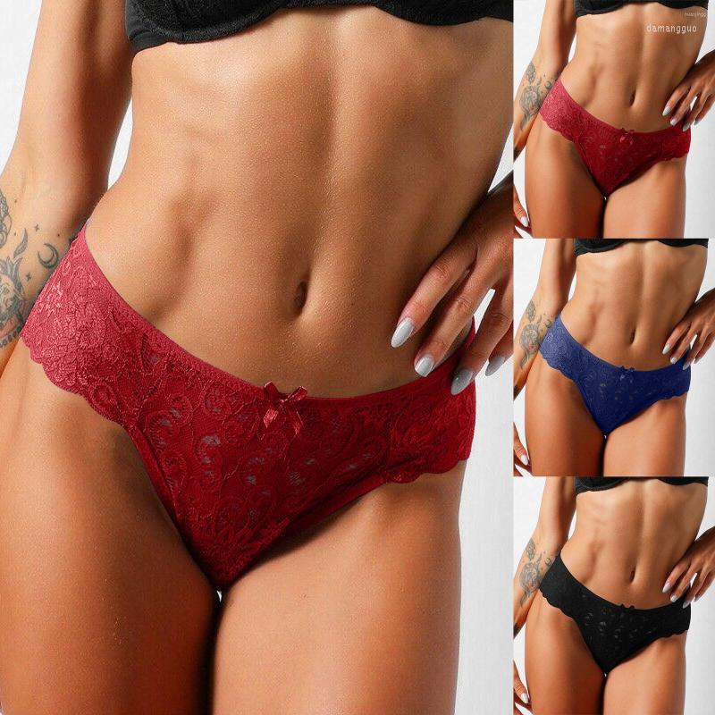 

Women' Panties Women' Women' Sexy Lace Temptation Underwear Mid-Waist Briefs Lingerie Comfortable Underpants Brief Transparent, Black