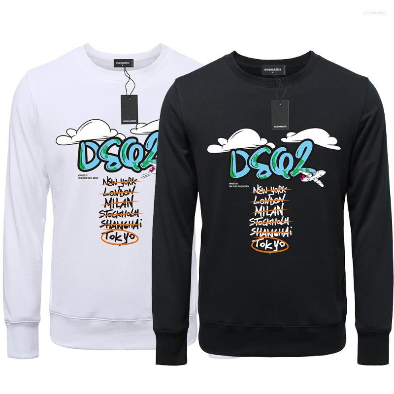 

Autumn Mens Harajuku Style Sweatshirt Fashion Casual Loose Sport Pullover Print Street Couple Hoodie, White