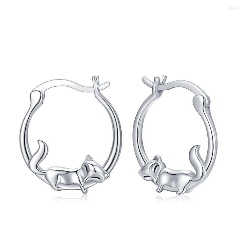 

Hoop Earrings Dckazz Sexy Arctic Earring Winter Fashion Silver Plated Symmetrical Animal For Woman Christmas Jewelry Gift