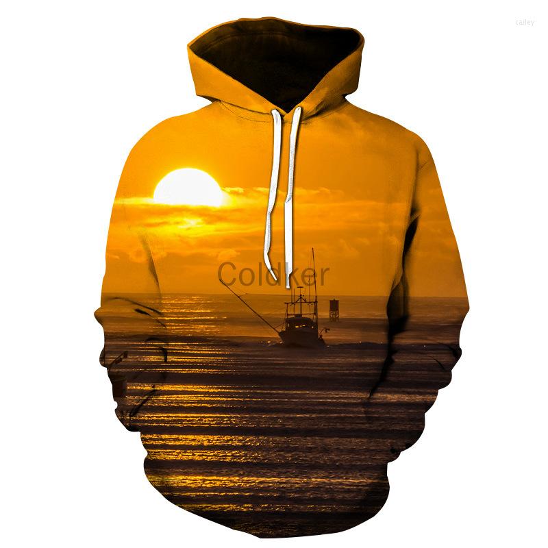 

Men' Hoodies 2022 Fashion Style Interesting Fish Digital Printing 3d Clothes Couple Hooded Pullover Casual Sports Top, 136