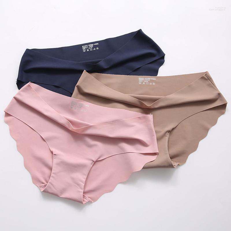 

Women's Panties Women's 3pcs Sexy Ladies One-piece Seamless Cotton Ice Silk Underwear Female Close-fitting Elastic Breathable Briefs, Skinpinkwhite