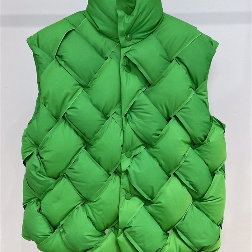 

Womens Vests Lagabogy Top Quality Winter Women High Street Knitted 90% White Duck Down Sleeveless Vest Female Loose Warm Puffer Jacket 221010, Green