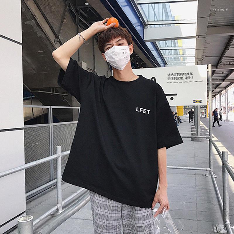 

Men' T Shirts 2022 Summer Short-sleeved T-shirt Men' Flow Loose Five-point Sleeve Compassionate Boys Seven-sleeve White Shirt, 02