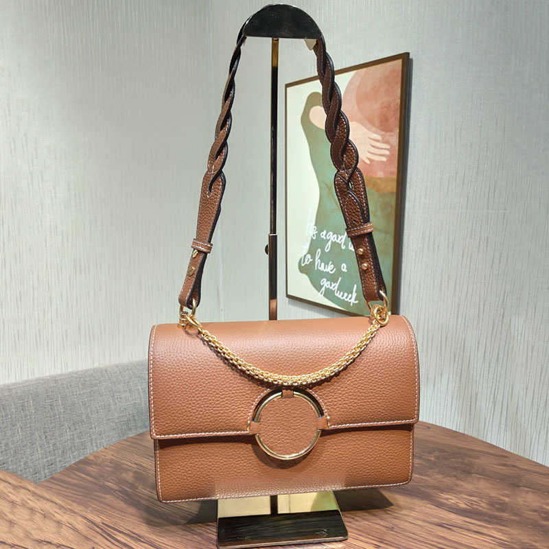 

Women's Leather Shoulder Bag Brown Belt Wallet For Girls Detachable Shoulder Belt Messenger Bag 221011, Army green