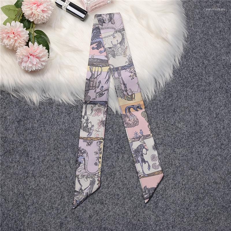 

Scarves Really Mulberry Silk Scarf Women's Bandana Wraps Tied Bag Narrow Shirt Tie Ladies Neck & Hair Shawl