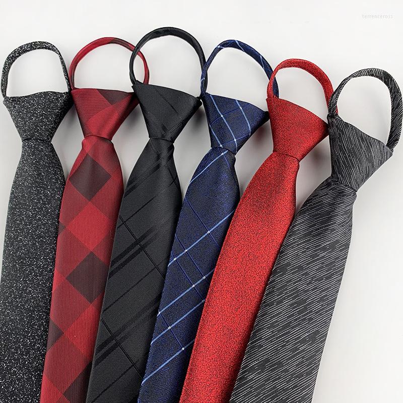 

Bow Ties Daily Business Tie Pre-tied Necktie Zipper Solid Color Slim 7cm Men Boy Women Girls Entertainment Party Gravats