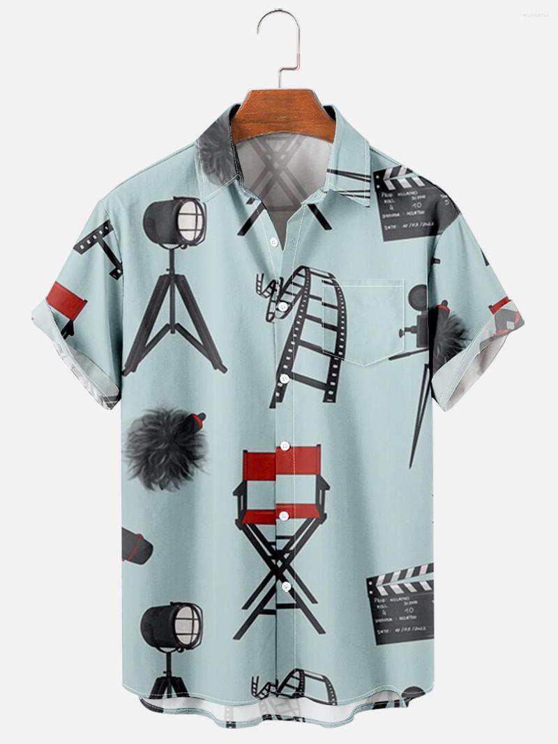 

Men' Casual Shirts Men' Short Sleeve Hawaiian One Button Wild Printed Tops, Ql05353