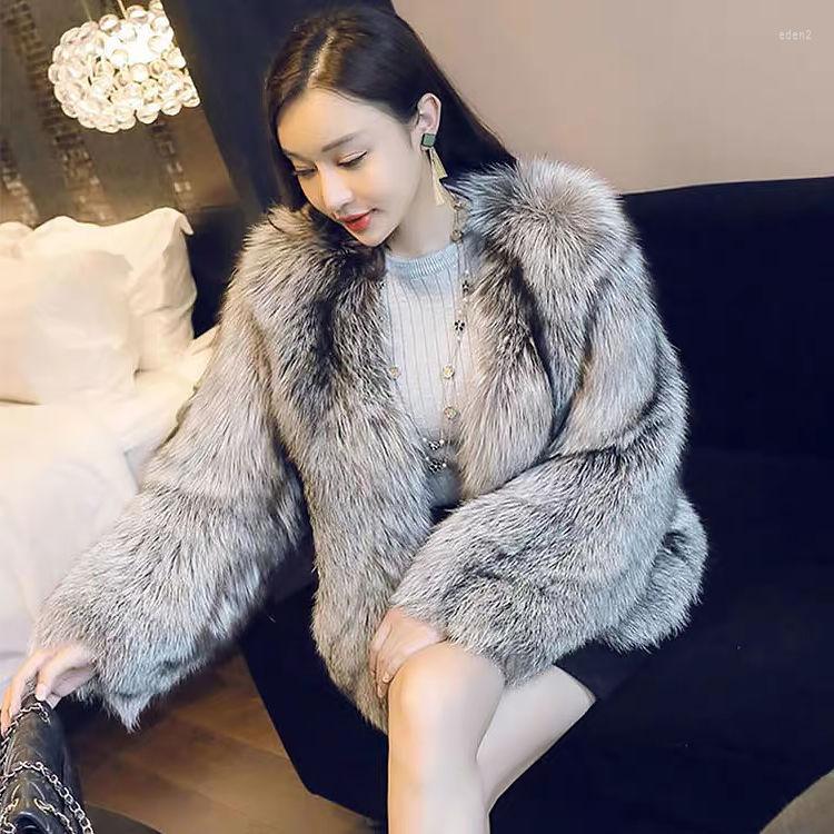 

Women' Fur Women' Coat Imitation Whole Short Fashion Young Jacket, Grey