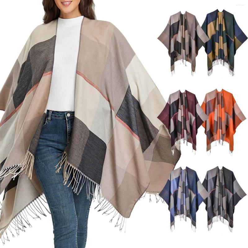 

Scarves Women's Outwear Winter Autumn Printing Ponchos Cloak Shawl Ladies Knit Cape Cardigan Scarf Poncho Lady Pashmina