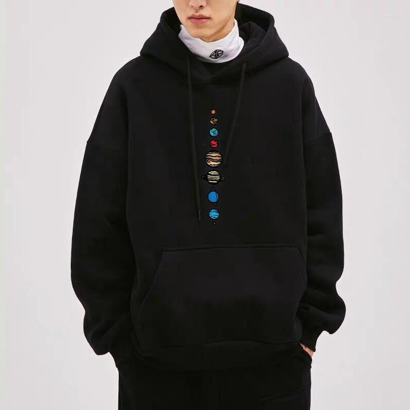 

Men's Hoodies Hoodie Sweatshirt Oversize Pullover Planet Print Autumn Man Sweatshirts Daily Commute Streetwear Neutral Style