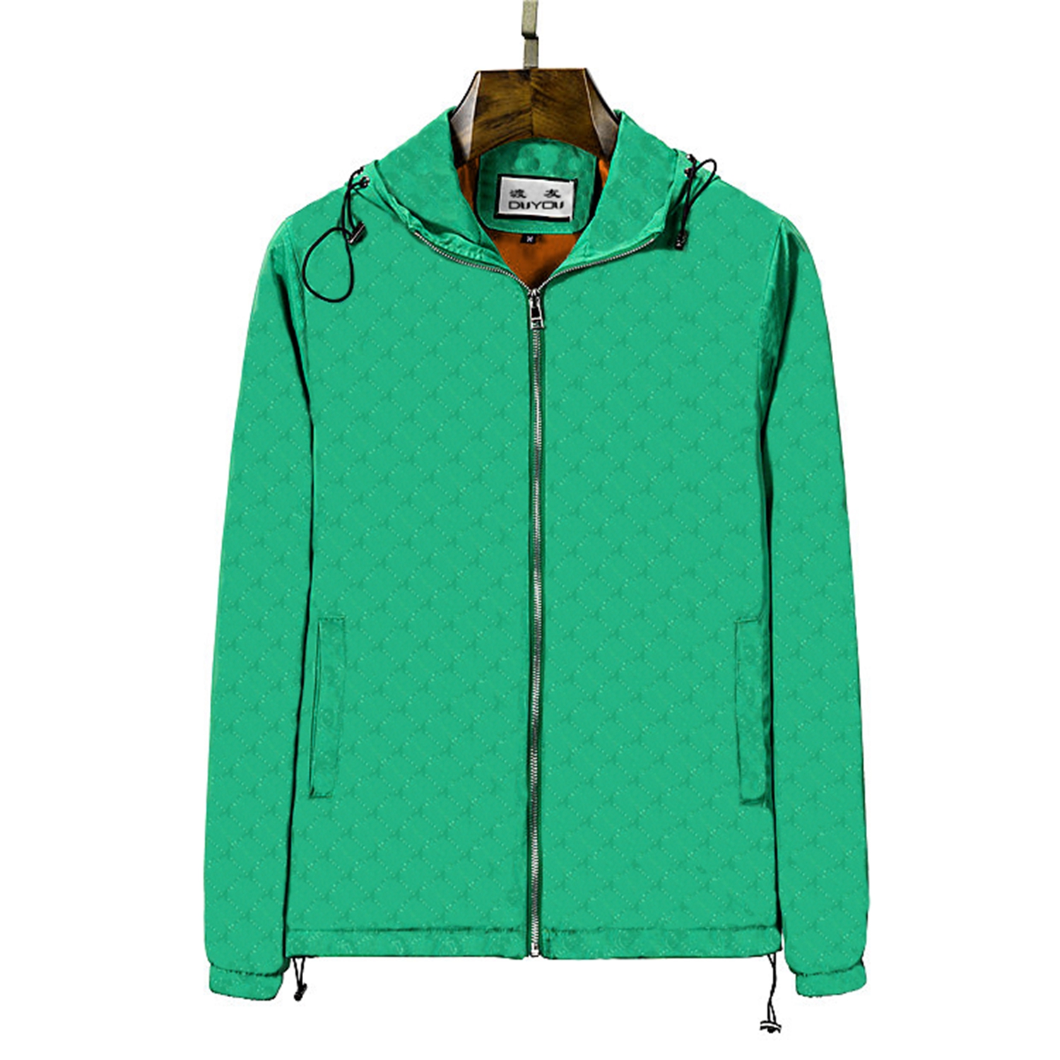 

Mens Jackets thin Windbreaker Zip Hooded Stripe Outerwear Quality Hip Hop Designer Coats Armband Fashion Spring and Autumn Parkas Size -3XL 87606, As picture