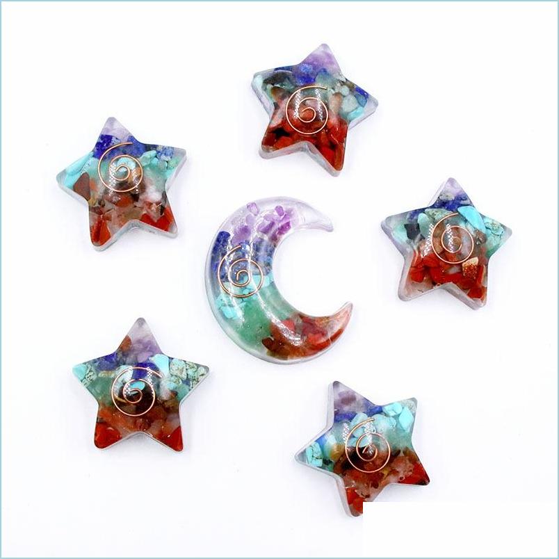 

Stone Resin Chakra Stone Carving Sun Moon Star Shape Crystal Healing Meditation Decoration Ornaments Crafts Gift Drop Delivery 2022 Je Dh4S8