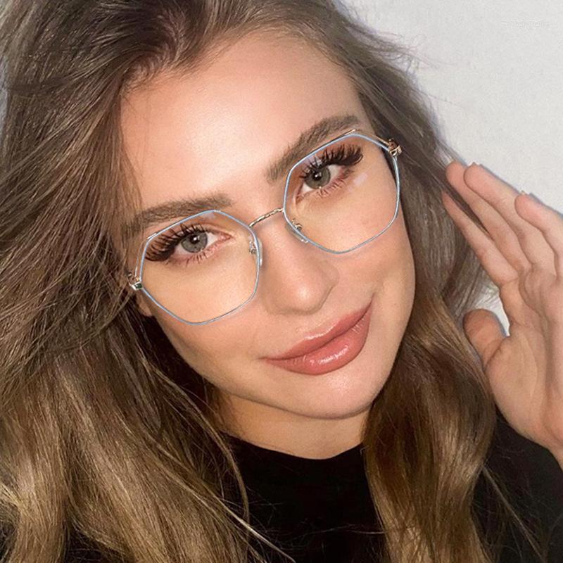 

Sunglasses NatuweCo Oversized Metal Glasses Optical Frames Haxagon Golden Thin Ultralight Blue Light Blocking Eyeglasses PrescriptionSunglas