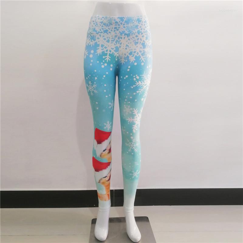 

Women' Leggings Christmas For Women Cartoon Printing Leggins 3D Printed Workout Legin Festival Legging Elastic Slim Large Size, Christmas elk