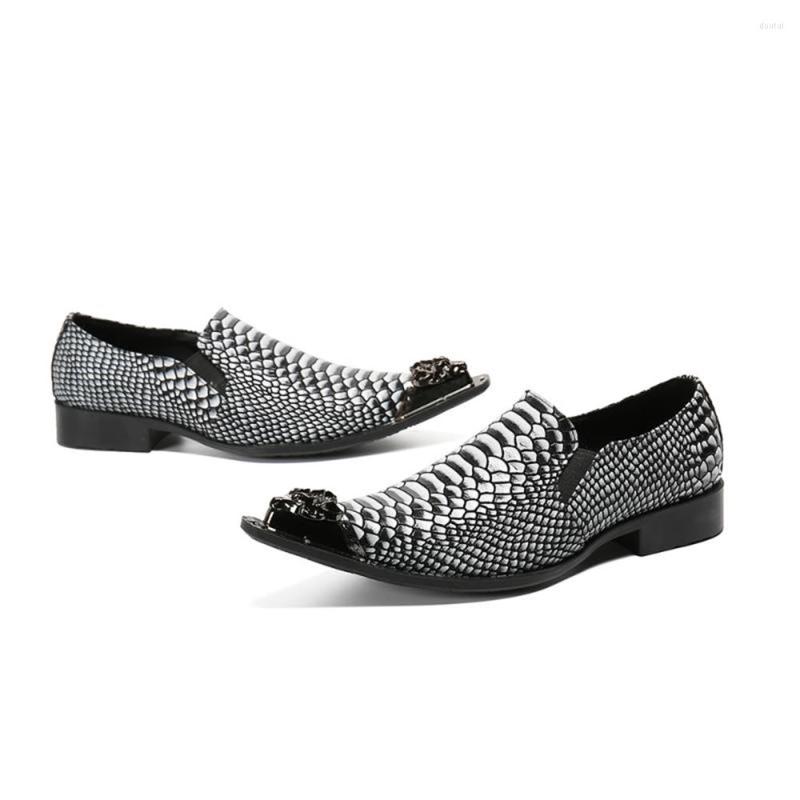 

Dress Shoes Men Leather Snake Skin Prints Business Wedding Pointed Toe Lace Up Big Size 46, Black