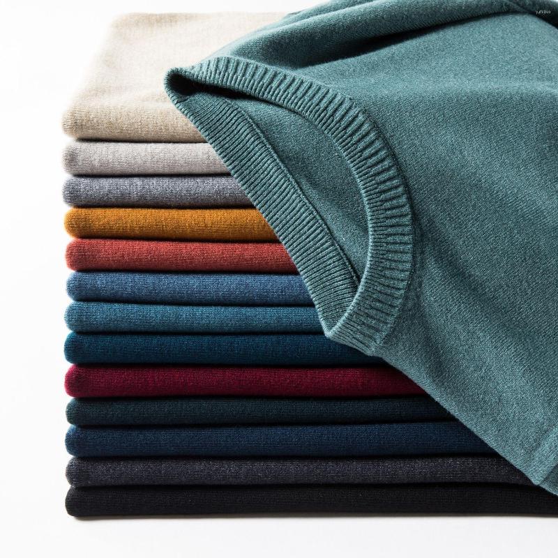 

Men's Sweaters MLSHP Mens Autumn Winter Long Sleeve Round Collar Computer Knitted Male Simple Pullover Man 3XL, Black