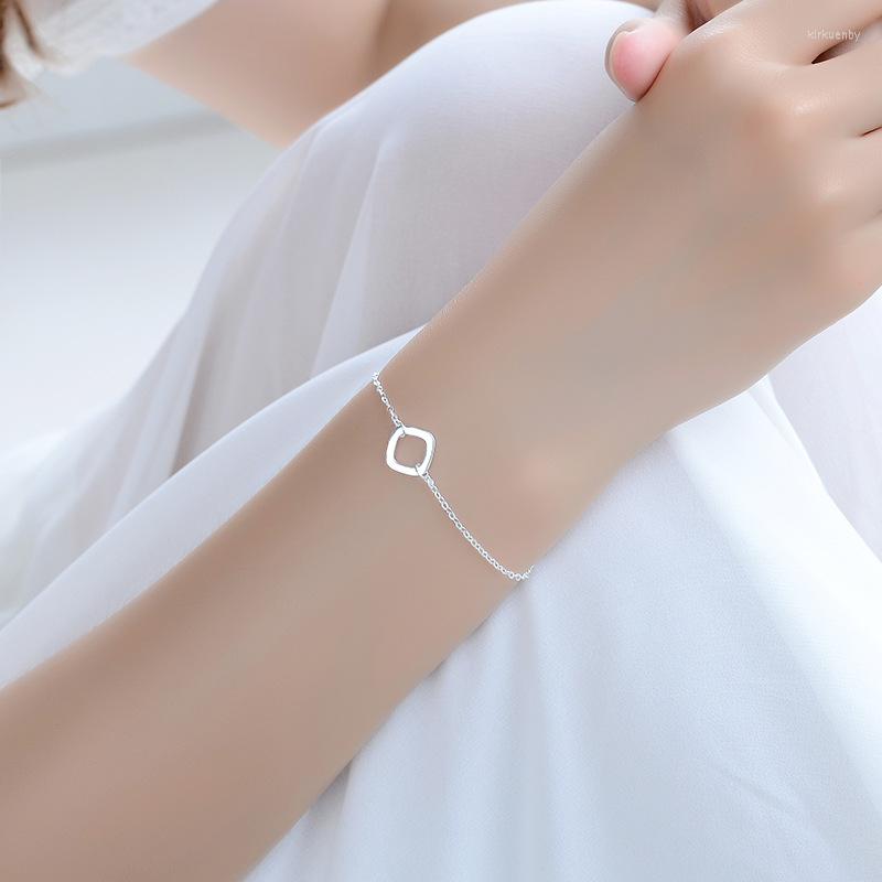 

Anklets Everoyal Charm Women Bracelets Silver 925 Jewelry Square Female Elegant For Girl Birthday Party Accessories Lady