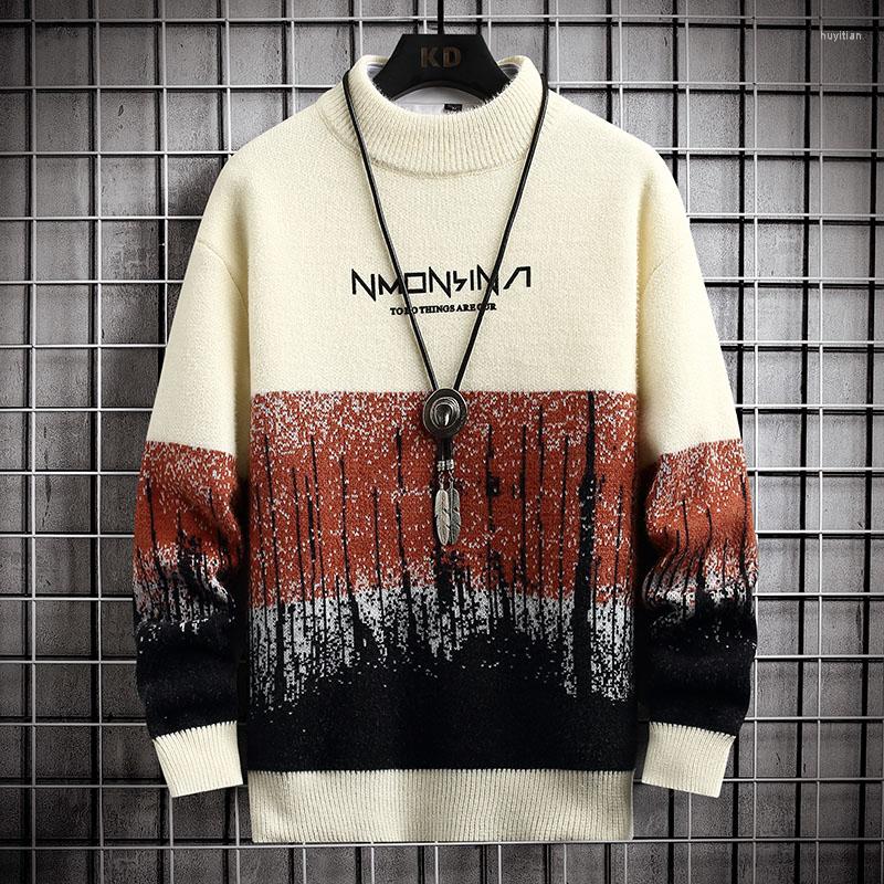 

Men's Sweaters 2022 Winter Cashmere Sweater Men Harajuku Mens Jumper Thick Warm Turtleneck Pullover High Quality Male Christmas, Black