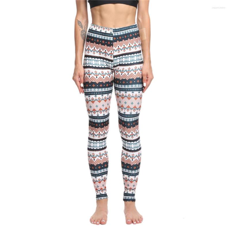 

Women's Leggings Sports Fitness Women Snowflake Print Christmas Leggins Polyester Plus Size Casual Elastic Calzas Mujer, Picture color