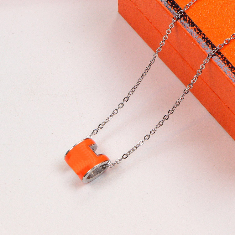 

Fashion Classic men's jewelry H Pendant Lady Sliding Letter tassel Necklace Luxury Original Exquisite Gift Box Packaging