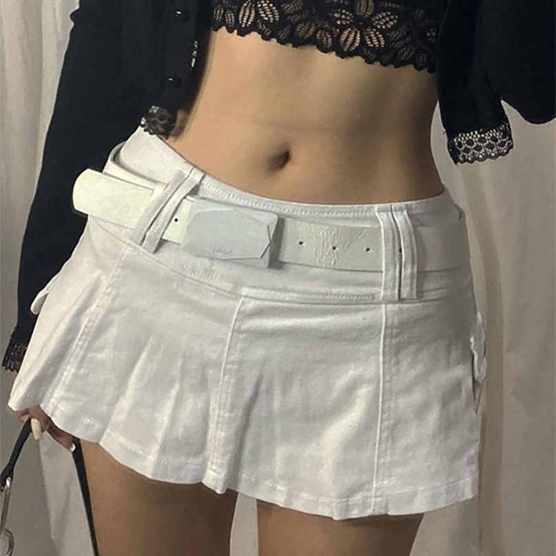 

Skirts ALLNeon Pastel Goth Low Waist Micro Y2K Streetwear Gyaru Pockets Patchwork Aline Skirt Egirl Aesthetics Outfits Zipper 221010, Black