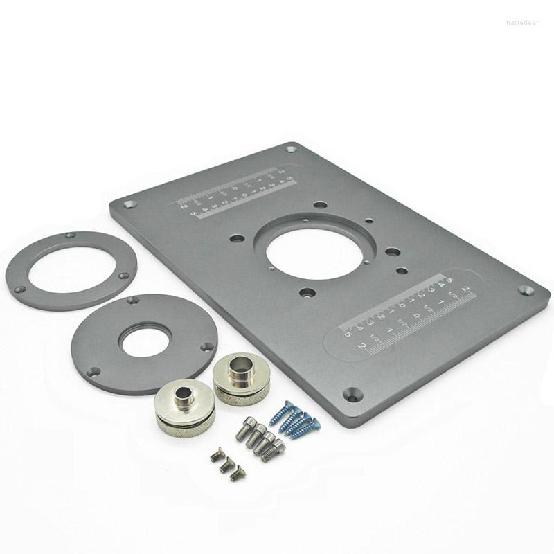 

Professional Hand Tool Sets 85x85mm Electric Wood Milling Trimming Machine Flip Plate Guide Table Router Insert For Woodworking Work Bench