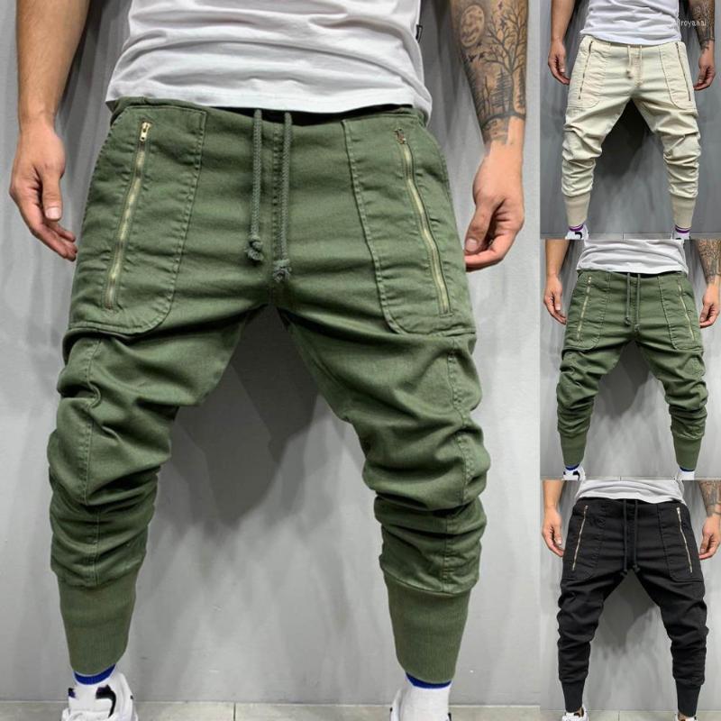 

Men's Pants Men Drawstring Sweatpants Simplicity Fashionable Fantastic Fashion Long Cargo Trousers, Black