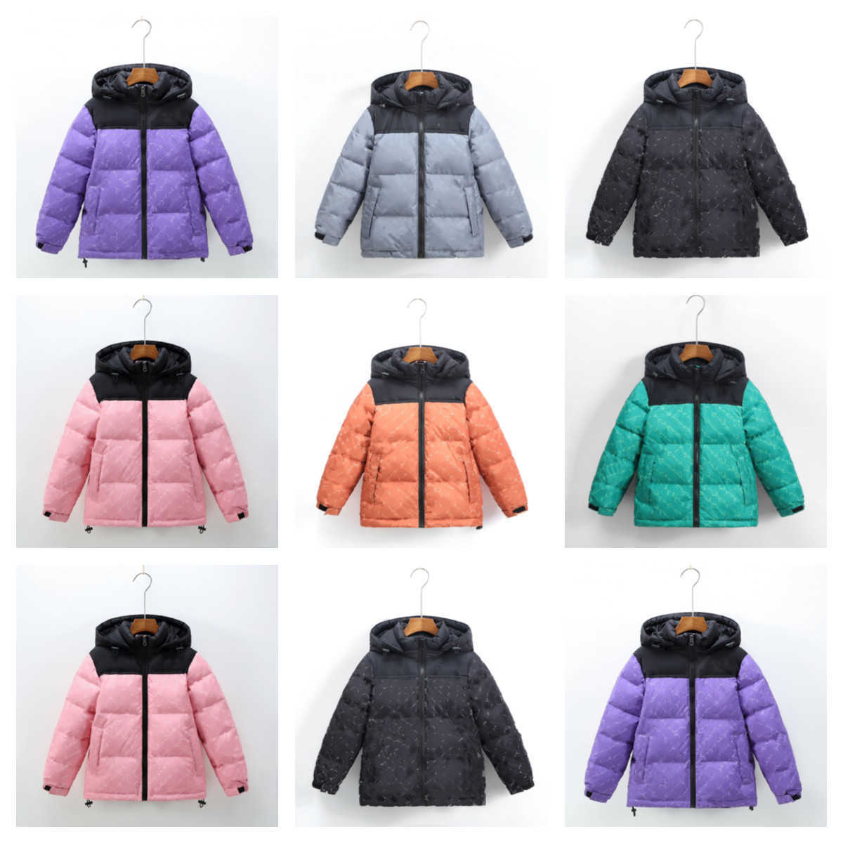 

Kids Parka Jacket Down Coat Boy Girl NF& Double G jointly name Hoodie Jackets Hood Hat Removable Winter Outdoor Snow Ski Tops Outerwear Youth Retro 700 Outer Coats, Fill postage