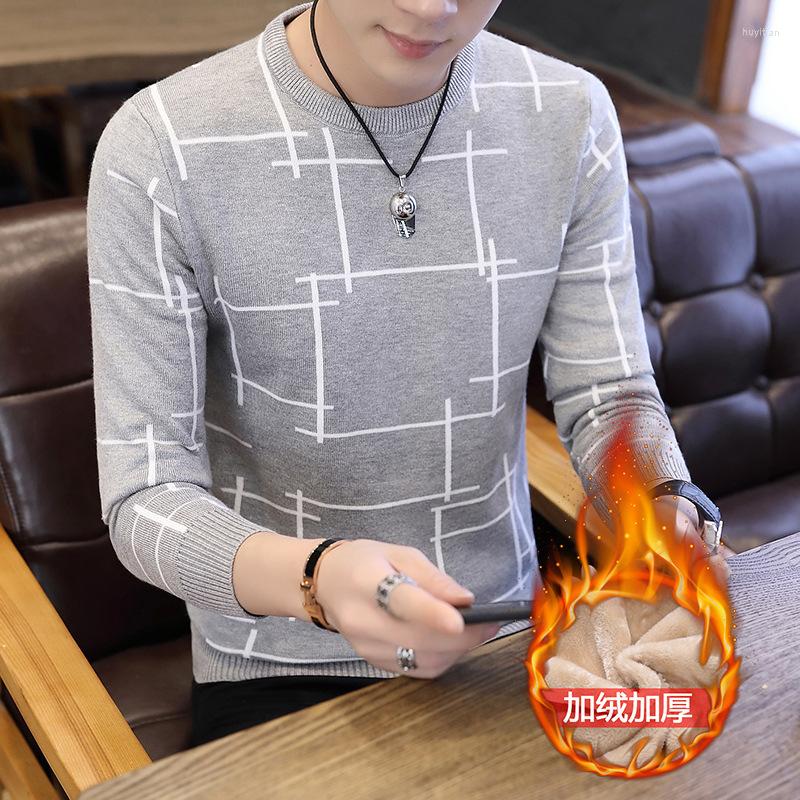 

Men's Sweaters Beige Grey Black Navy Long Sleeve Winter Sweater Men Casual O-Neck Pullovers Solid Fleece Mens