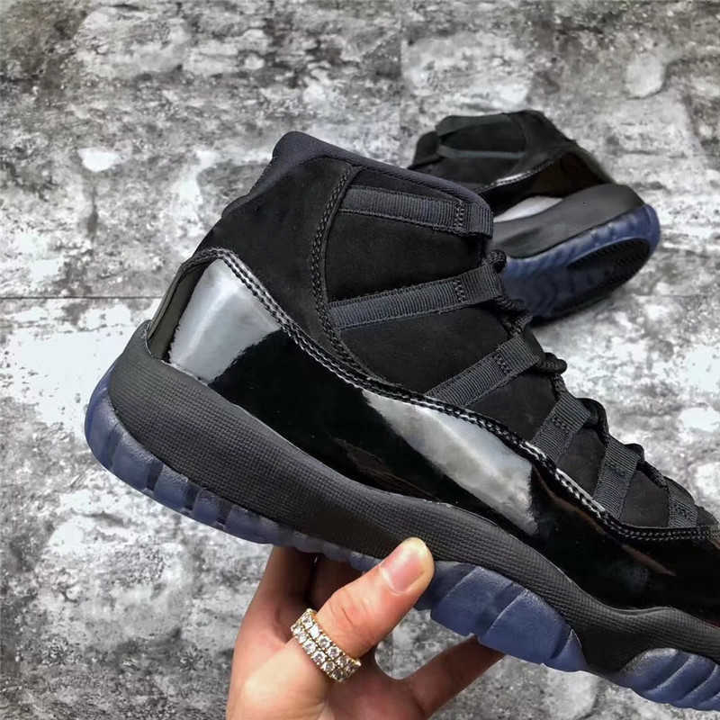 

Shoes Dr Cap and Gown 11 Prom Night Blackout 11s Xi Basketball Men Authentic Real Carbon Fiber Sports Sneakers with Box 378037-005
