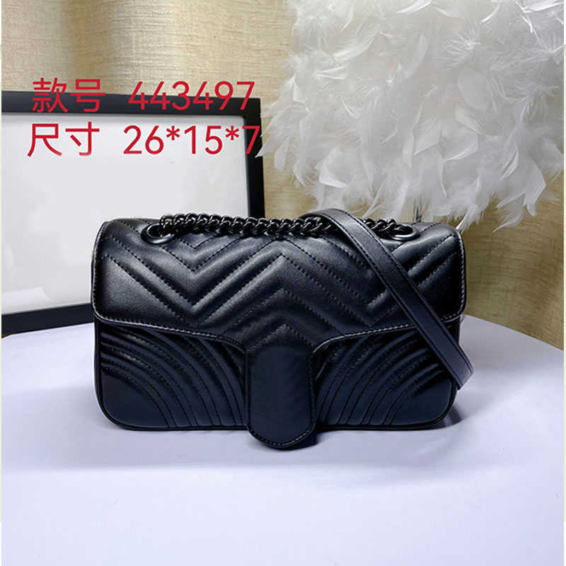 

Quilted Crossbody Bags Marmont Handbag Purse Clutch HandBag High Quality Cowhide Leather Thread Black Letter Flap Messenger Shoulder Bag BGIG, No bag
