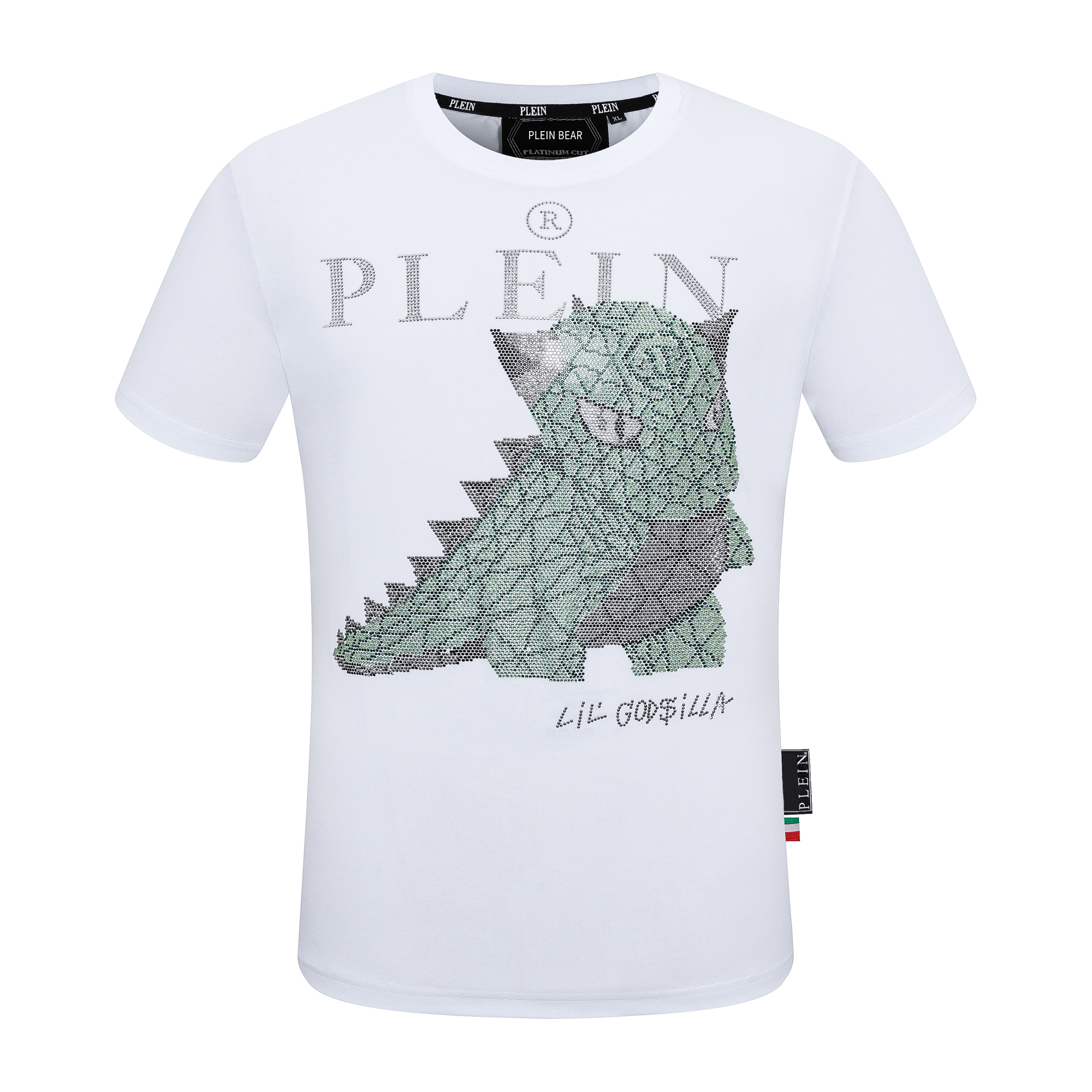 

PLEIN BEAR T SHIRT Mens Designer Tshirts Brand Clothing Rhinestone PP Skull Men T-SHIRT ROUND NECK SS STONES Classical Hip Hop Streetwear Tshirt Top Tees PB 160649, Black