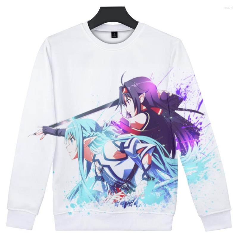 

Men's Hoodies Luxury Spring Casual Tops Men/women O-neck Long Sleeves Harajuku Sword Art Online Sweatshirts 3D Shirt