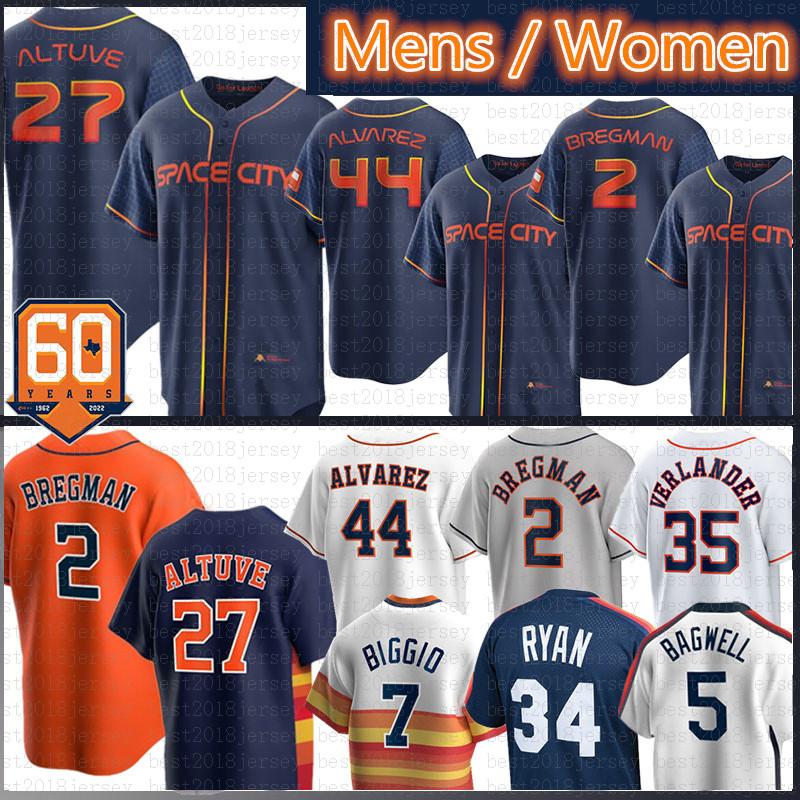 

Astros 27 Jose Altuve Baseball Jersey Space City Yordan Alvarez Alex Bregman Craig Biggio Nolan Ryan Jeff Bagwell Justin Verlander Zack Grei, Mens (taikongren)