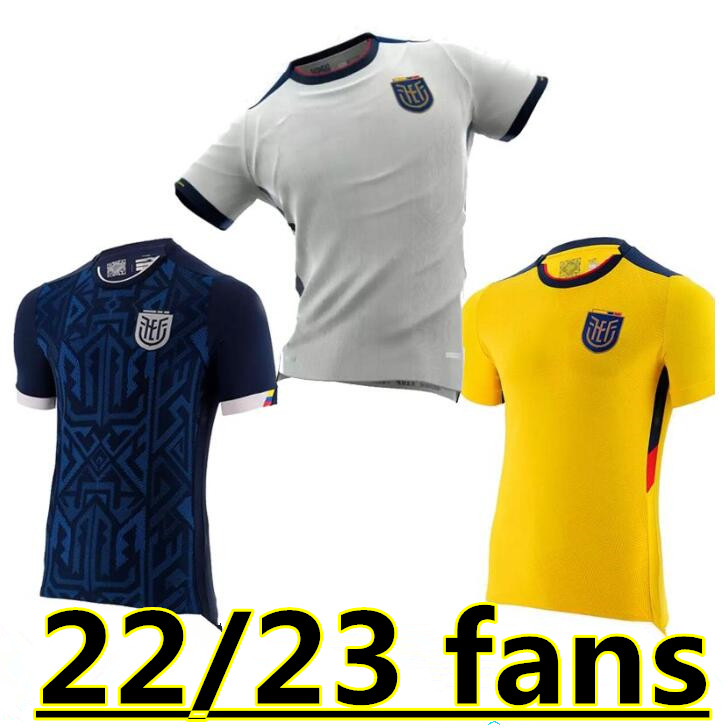 

2022 Ecuador soccer jersey 22 23 World Cup IBARRA MENA PRECIADO National Team adult mens football shirt Men kids kit 2023 uniform home away yellow blue women top 666, Black