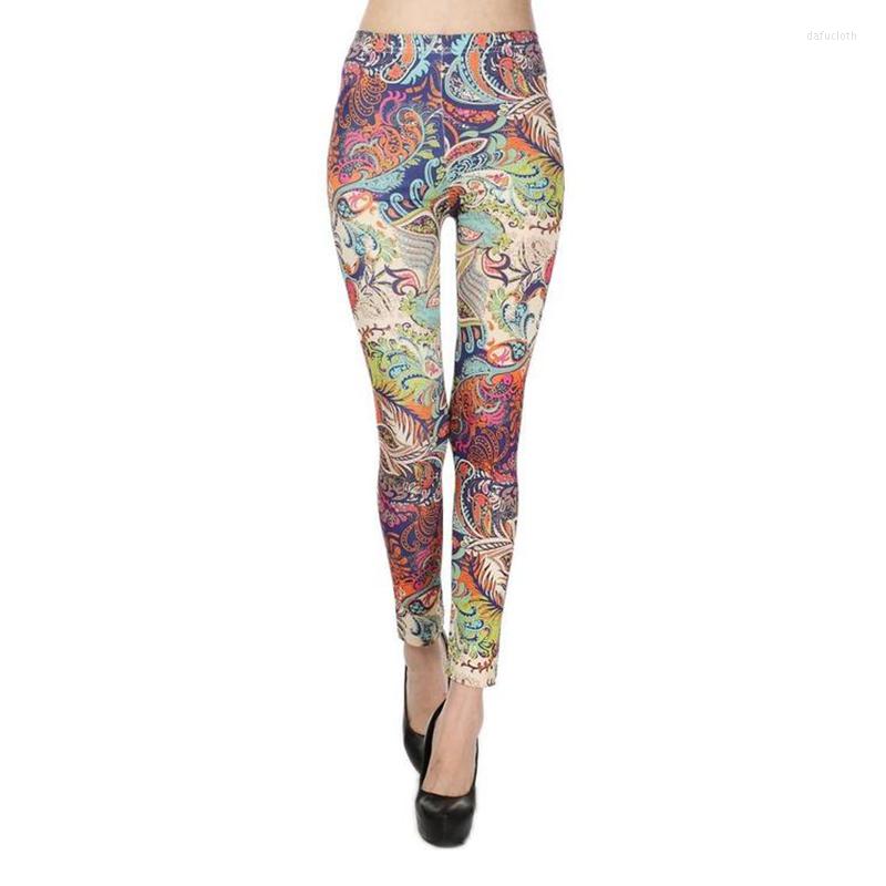 

Women's Leggings Lady Sexy Fashion 2022 Casual Women Printed Pants Summer Pattern Graffiti Doodle Floral Printing For, Gray flower