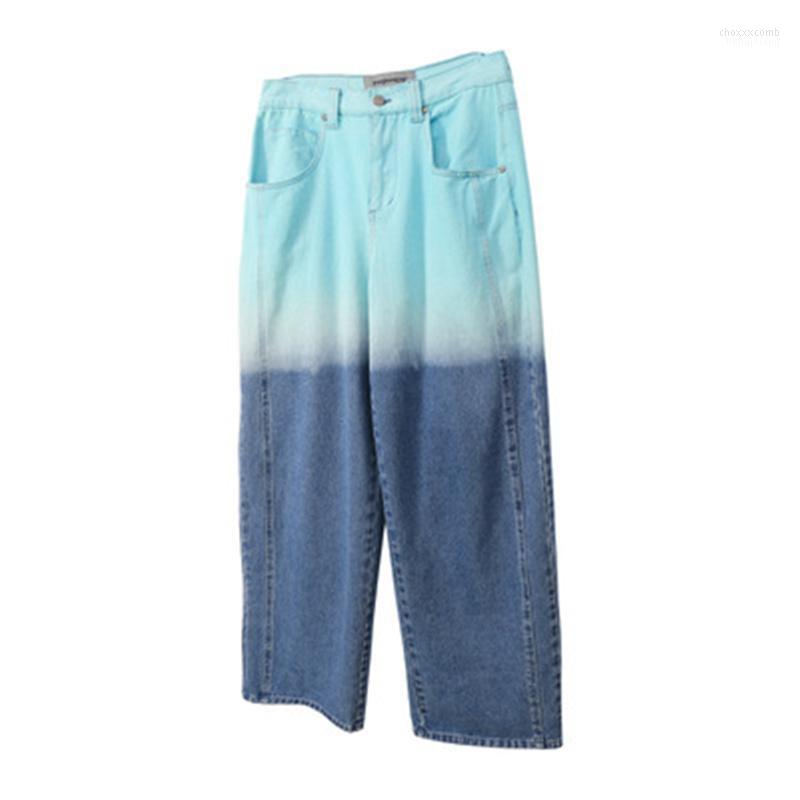 

Men' Jeans Men' 2022 Men In The Spring And Autumn Winter Leisure Tidal Gradient Hung Heavy Washing Water Tie-Dye Straight Cowboy