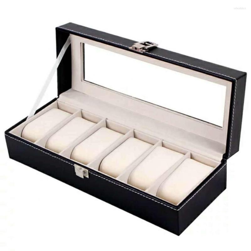 

Watch Boxes 40%6/10/12 Box Artificial Leather Storage Display Multifunctional Jewelry C