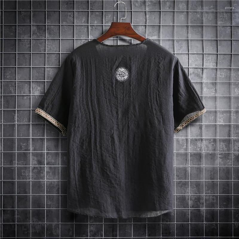 

Men's Casual Shirts Chic Men Shirt All Match Lightweight Top T-Shirt Summer, Black