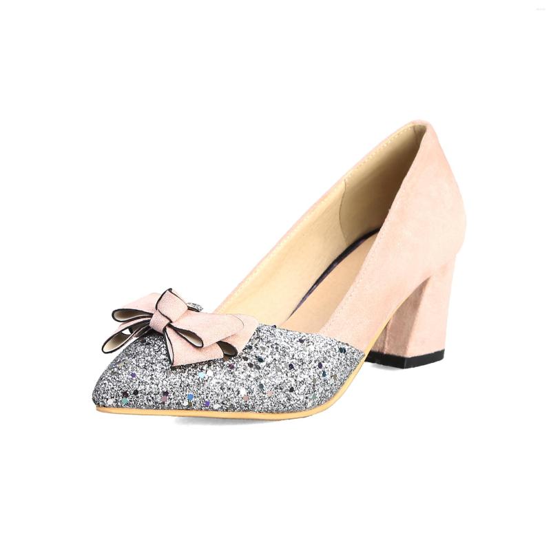 

Dress Shoes High Fashion Women's In 2022 Age Season Pointed Sequins Shallow Mouth Bowknot Single With 40-43, Black