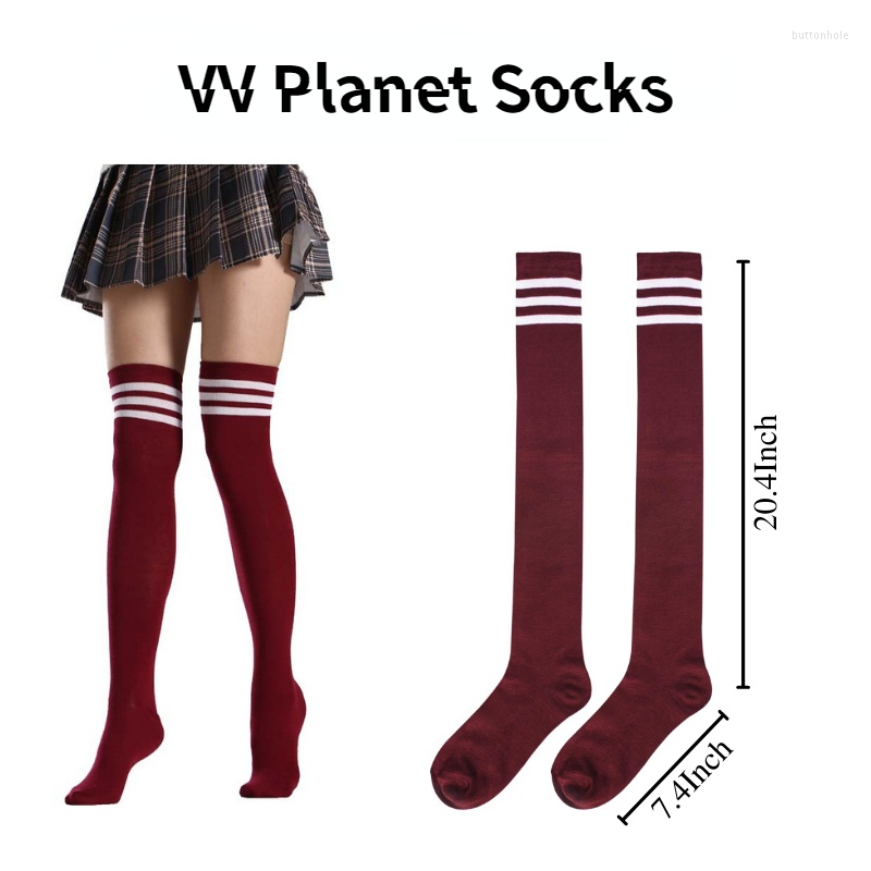 

Women Socks Warm Thigh High Over The Knee For Striped Long Stockings Cute Kawaii Lolita Girl Tube Sock 3Pairs, Socks 02