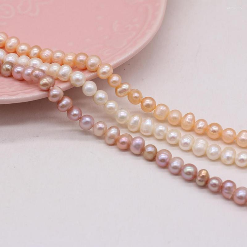 

Beads Natural Freshwater Quality Pearl Near Round Loose Pearls For DIY Craft Charm Bracelet Necklace Jewelry Accessories Making